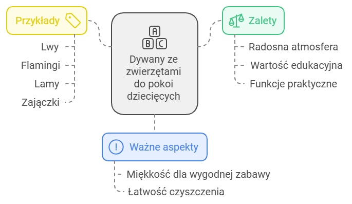 Dywany ze zwierzętami do pokoi dziecięcych