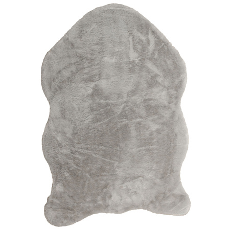 Sztuczna Skóra Szary Dywanik Shaggy Rabbit