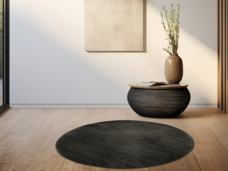 Okrągły Dywan Lima 2081A D.Grey Ciemny Szary