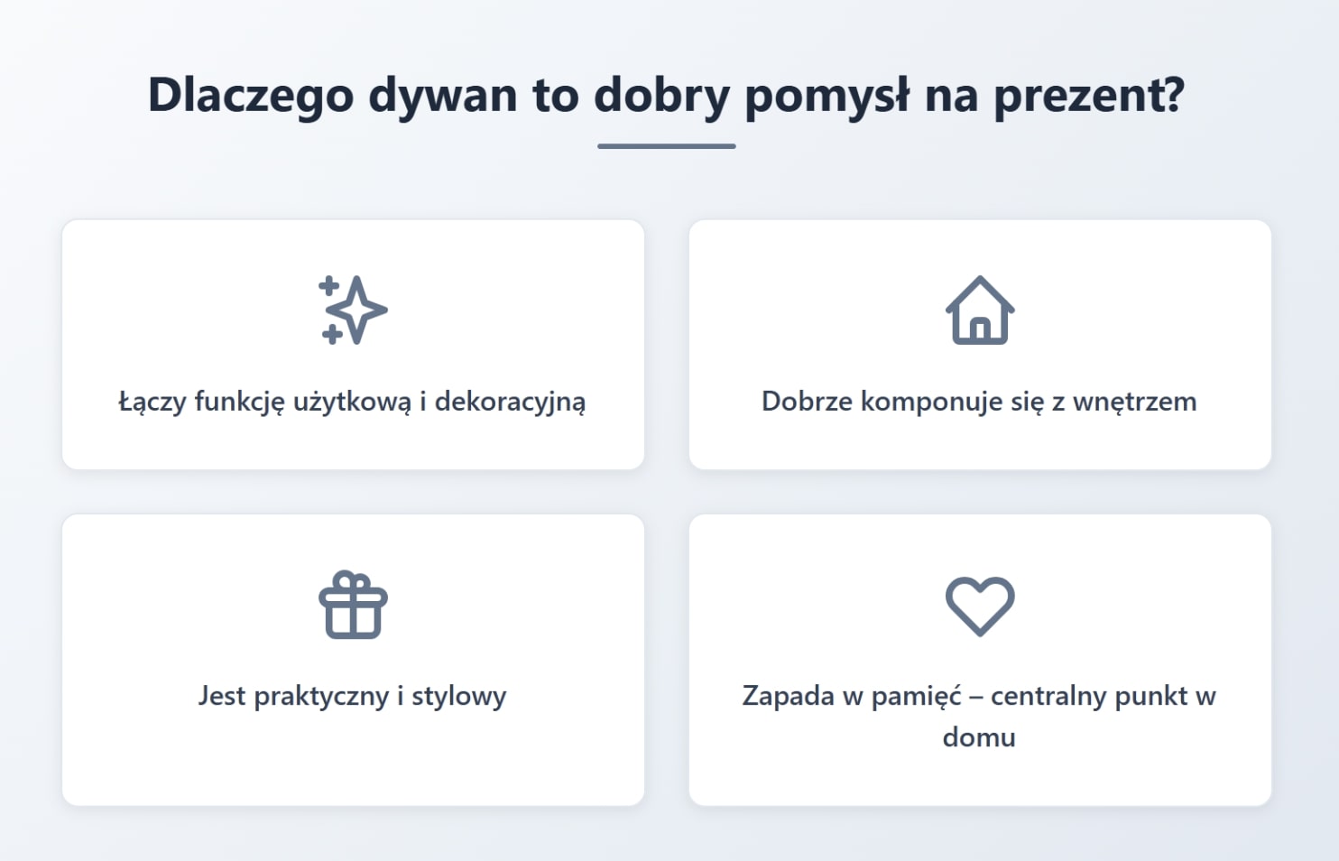 Dlaczego dywan to dobry pomysł na prezent?