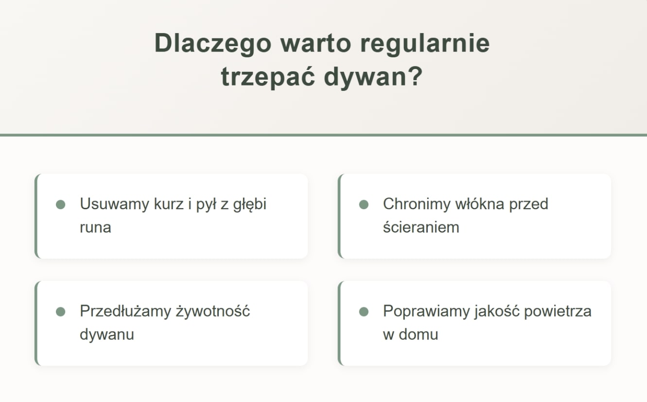 Dlaczego warto regularnie trzepać dywan?