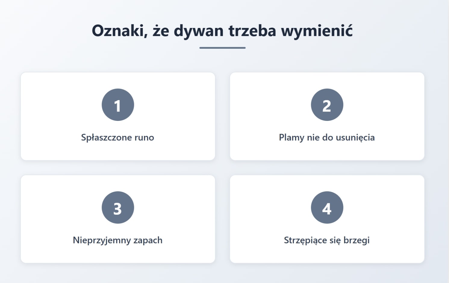 Oznaki, że dywan trzeba wymienić
