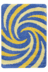 Dywan SHAGGY 0889 l.blue/yellow Krem Żółty Niebieski