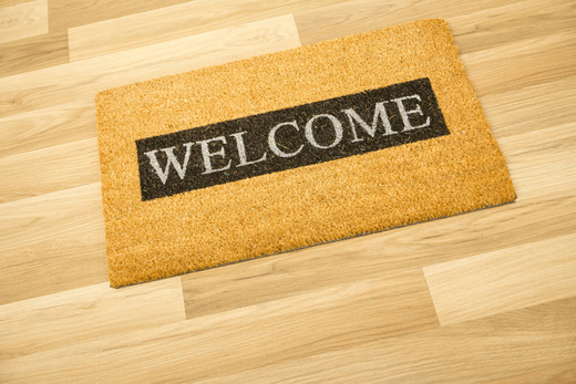 Antypoślizgowa Wycieraczka Kokosowa Retro Welcome