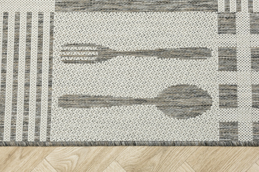 Antypoślizgowy Dywan FLEX 19053/P19 Beż Krem Kitchen