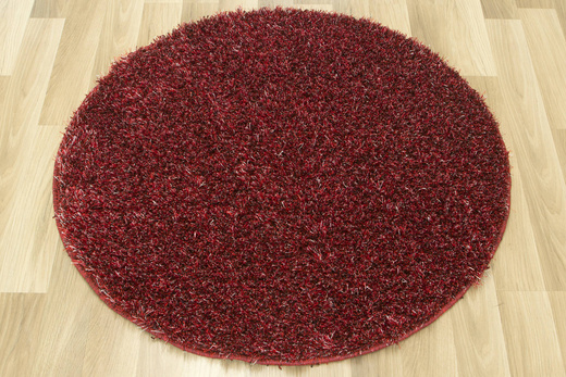 Okrągły Lśniący Dywan 0000A red/cream/blac Liza Max Czerwony Czarny