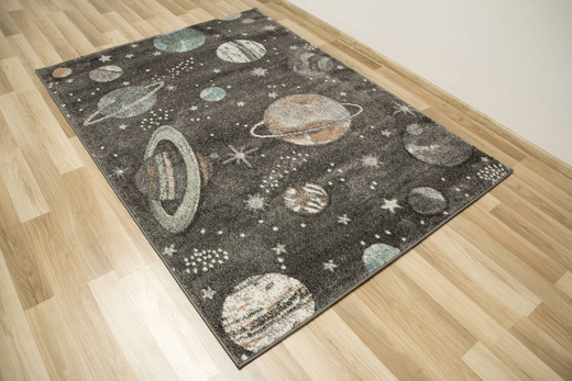 Dywan Lima C288A d.grey/l.grey Szary Kremowy Planety Gwiazdy Kosmos