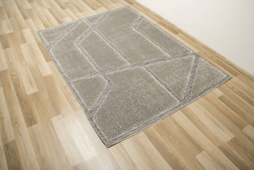 Dywan Shaggy Lula Soft IM89A L.Grey/L.Grey Szary Geometryczny Trójkąty