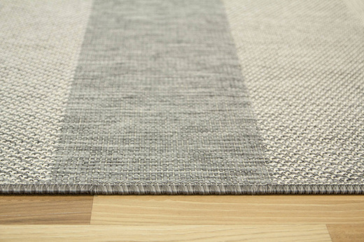 Dywan Dwustronny Sznurkowy Brussels 205248/10010 silver pasy Outdoor