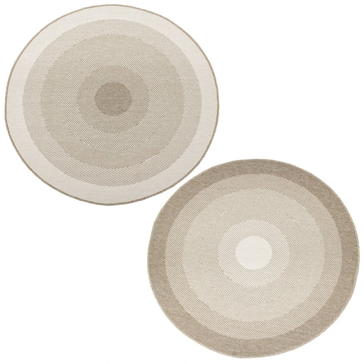 Okrągły Dwustronny Dywan Sznurkowy Brussels 2205195/10610 Linen Beż Krem Koła Outdoor