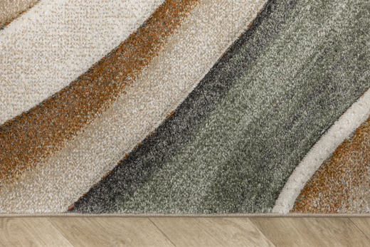 Dywan Agent 40436/610 Multi Krem Miedź Oliwka Fale