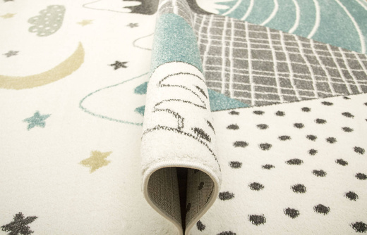 Dywan Dziecięcy Lima G761A cream/blue Góry Krem Turkus