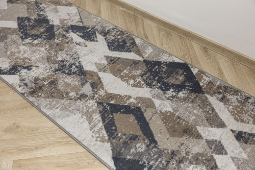 Chodnik Aqua Modena 04 Beż Szary Romby szerokość 67 cm
