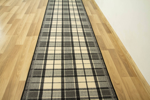 Antypoślizgowy Chodnik Grand 19 Szary Kratka szerokość 80 cm