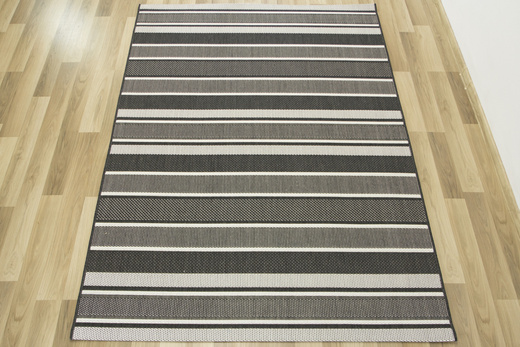 Dywan Sznurkowy Split 48118/690 Grafit Krem Pasy