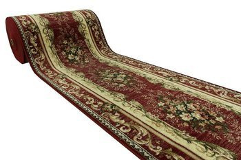 Chodnik Lotos 535/210 bordowy szerokość 90 cm