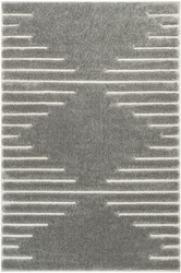 Dywan Shaggy Lula Soft IM43A CNFG4 Cream/Grey Szary Geometryczny Romby Kreski  