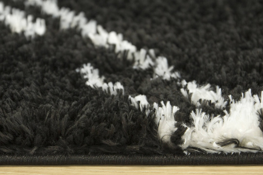 Dywan Boho 668 black/cream Czarny Romby Kreski