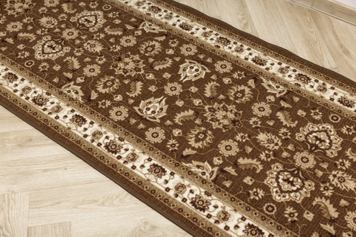 Chodnik Antypoślizgowy Antico 17 Brąz Ornament szerokość 80 cm