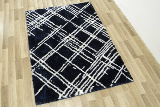 Dywan Boho 668 navy blue/cream Granatowy Romby Kreski