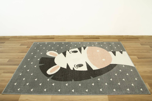 Dywan Dziecięcy Lima C885A l.grey/cream Zebra Róż Krem Szary