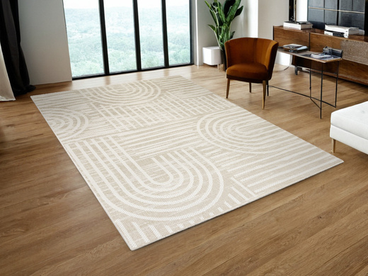 Dywan Sznurkowy Haga 03606E cream/vizon Beż Krem Geometria Outdoor