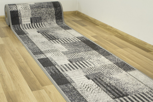 Antypoślizgowy Chodnik Essenza 19 szary szerokość 67 cm