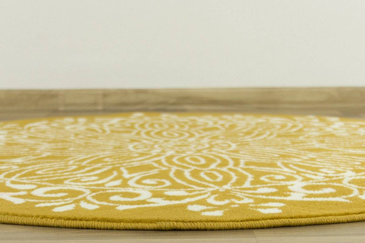 Okrągły Dywan Luna 503788/89955 mustard Musztardowy