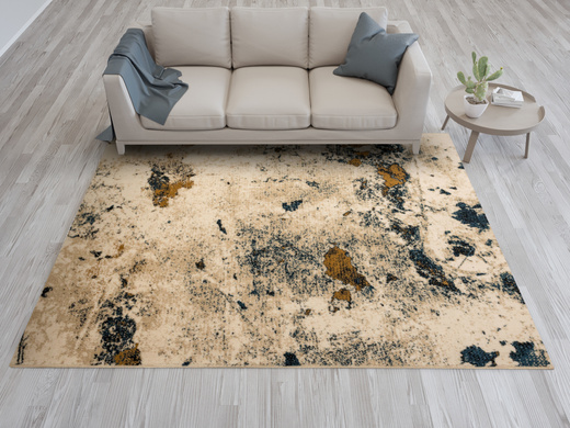 Wełniany Dywan Isfahan Clario Krem Marmur Terrazzo Beż