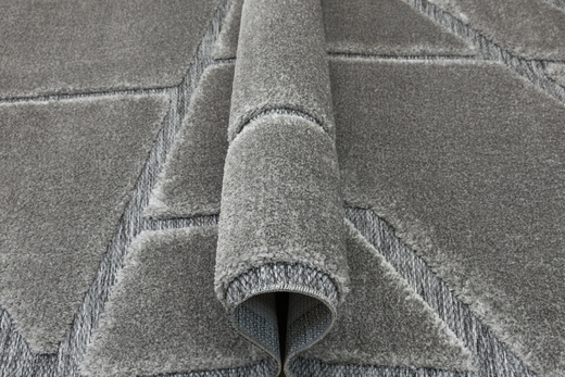 Dywan Shaggy Lula Soft IM89A L.Grey/L.Grey Szary Geometryczny Trójkąty