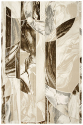 Dywan Elisa PF133 Brown Gold Brąz Beż Mozaika Kwiaty