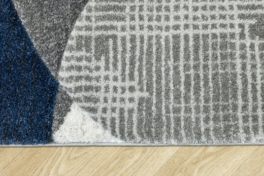 Dywan Kandy N390A N390A l.grey/navy Szary Granatowy Elipsy Fryz