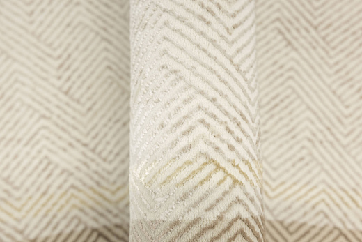 Lśniący Dywan Allora Plus D893A cream/d.beige Krem Złoty Jodełka Ramka