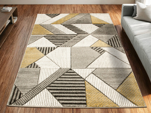 Dywan Amelia A632A grey/d.yellow Szary Żółty Linie Paski Kreski