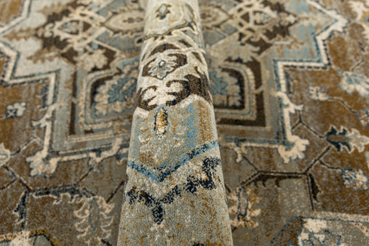 Wełniany Dywan Dywilan Omega Abbas Koniak Ornament