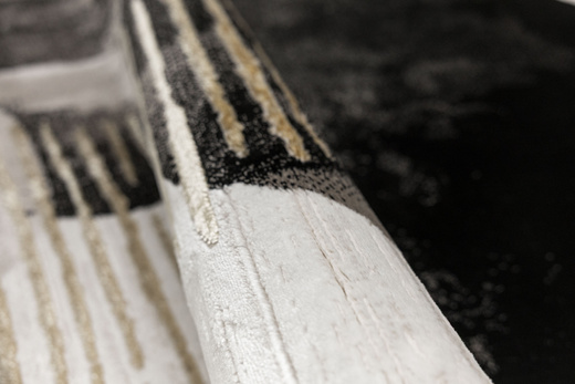 Dywan Kashmir KR107H Black/Vizon Czarny Złoty Abstrakcja