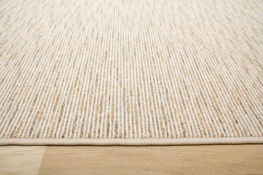 Wykładzina Pętelkowa Genewa 61 Beż Melanż Gruby Splot Prążki szerokość 4 m