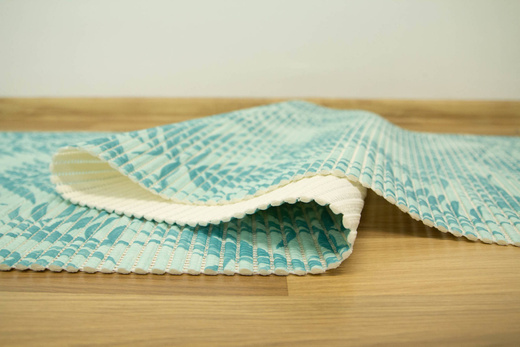 Mata Łazienkowa Softy-tex 849 Listki Palmowe Zielony Miętowy szerokość 65 cm