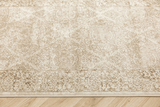 Chodnik Allora Plus 7754A l.beige Beż Krem Złoty Ornament szerokość 80 cm