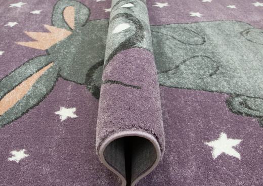 Dywan Dziecięcy Lima 9377C lila/l.grey Fiolet Szary Króliczek w Okularach