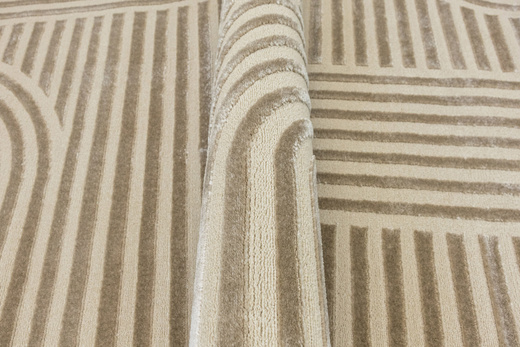 Dywan Misha J487A d.beige/beige Beżowy Geometria Linie
