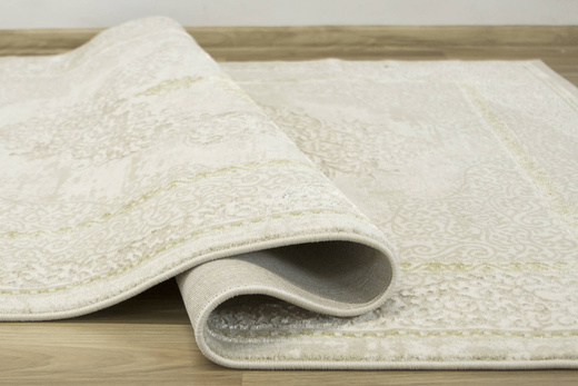 Lśniący Dywan Allora Plus B826A cream/gold Ornament Beż Krem Złoto