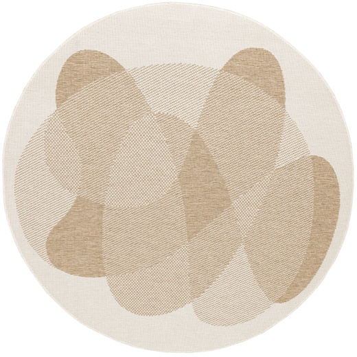 Okrągły Dwustronny Dywan Sznurkowy Brussels 205835/10820 Jute Beż Krem Koła Outdoor