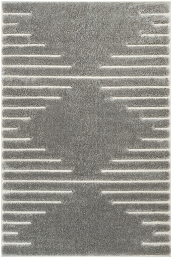 Dywan Shaggy Lula Soft IM43A CNFG4 Cream/Grey Szary Geometryczny Romby Kreski