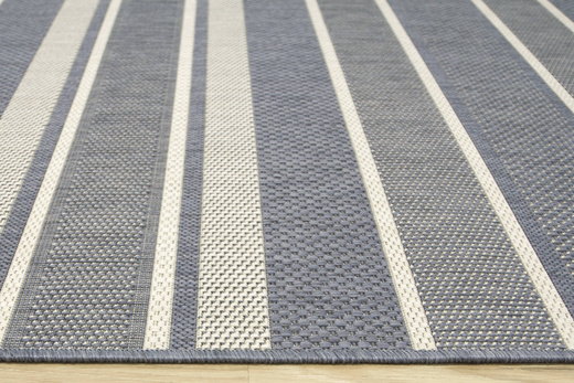 Dywan Sznurkowy Split 48118/591 Niebieski Krem Pasy