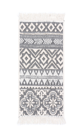 Dwustronny Dywanik Chodniczek Orient 40x70 7 Aztecki Żółty Szary Frędzelki