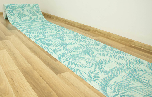 Mata Łazienkowa Softy-tex 849 Listki Palmowe Zielony Miętowy szerokość 65 cm