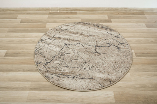 Okrągły Dywan Aqua Marble 04 Beż Antypoślizgowy