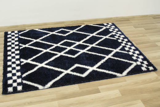 Dywan Boho 656 navy blue/cream Granatowy Romby