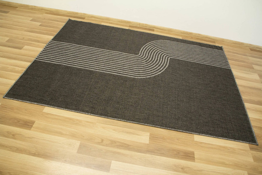 Dywan Dwustronny Sznurkowy Brussels 205631/11020 night silver Szary Grafit Fala Outdoor